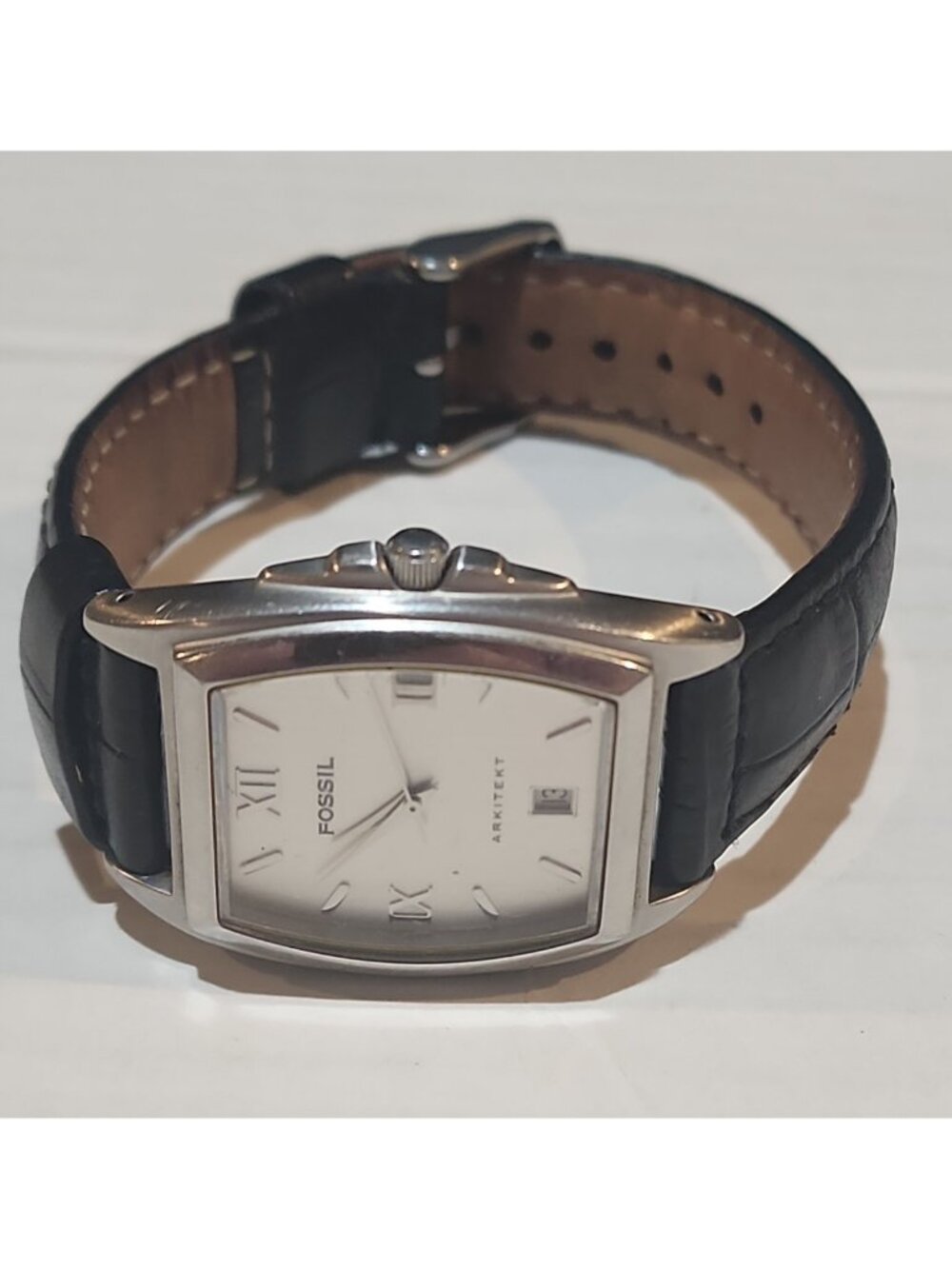 FOSSIL Arkitekt FS2794 Mens Rectangular 31mm Dress Stainless Steel Wrist Watch